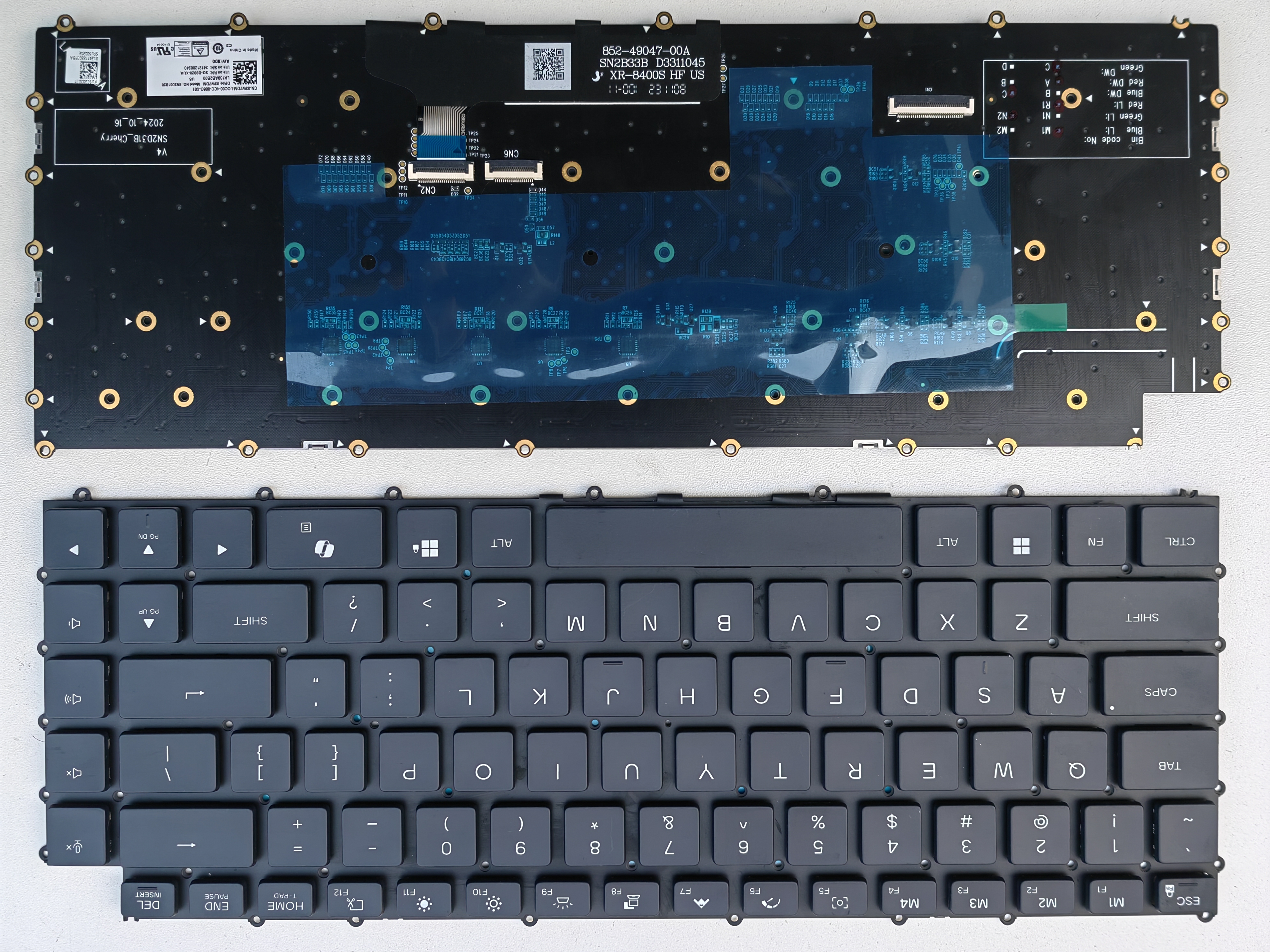 Picture of New Replacement Laptop Keyboard For DELL X16 R1 X16 R2/M16 R1W0X5N5 RGB colorful backlight mechanical with AI key BLACK Backlit US Layout
